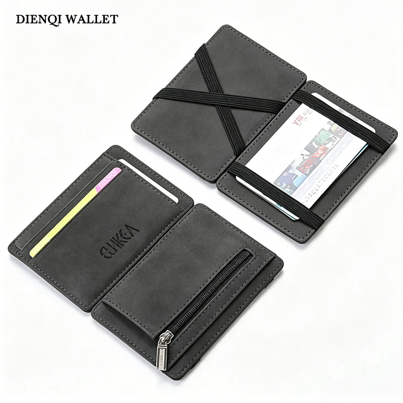 Card Holder Slim Case - PU Leather Magic Wallet Men Business