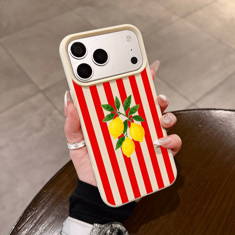 Phone Cases Orange - Orange Striped Lemon Phone Case For