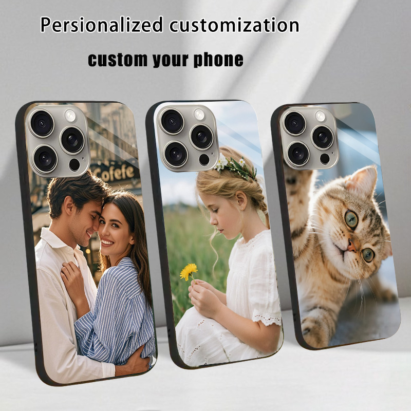 Phone Cases Personalised - Custom Tempered Glass Case for iPhone