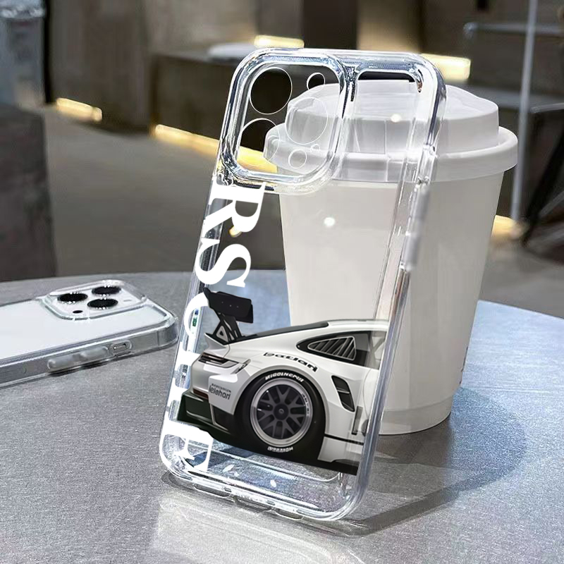 Phone Cases Best - Transparent Cool Sports Car Phone Case