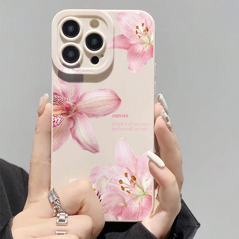 Blue Floral Painted Silicone I - Phone Cases Blue recension och pris