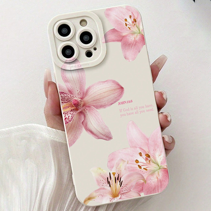 Blue Floral Painted Silicone I - Phone Cases Blue recension och pris
