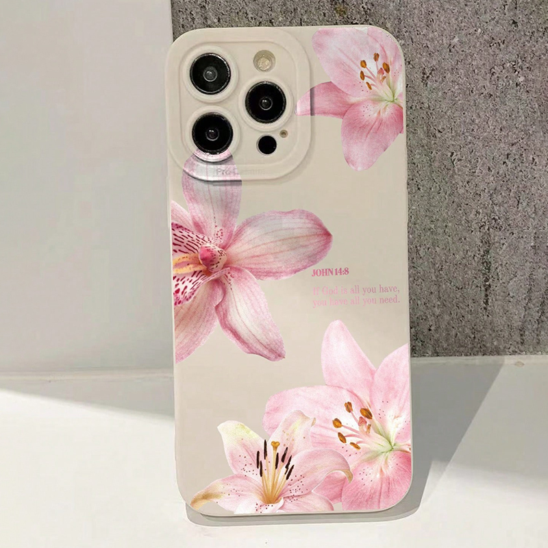 Blue Floral Painted Silicone I - Phone Cases Blue recension och pris