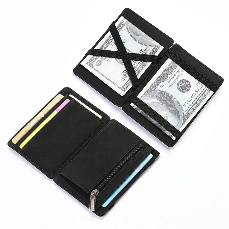 PU Leather Magic Wallet Men Bu - Card Holder Slim Case recension och pris