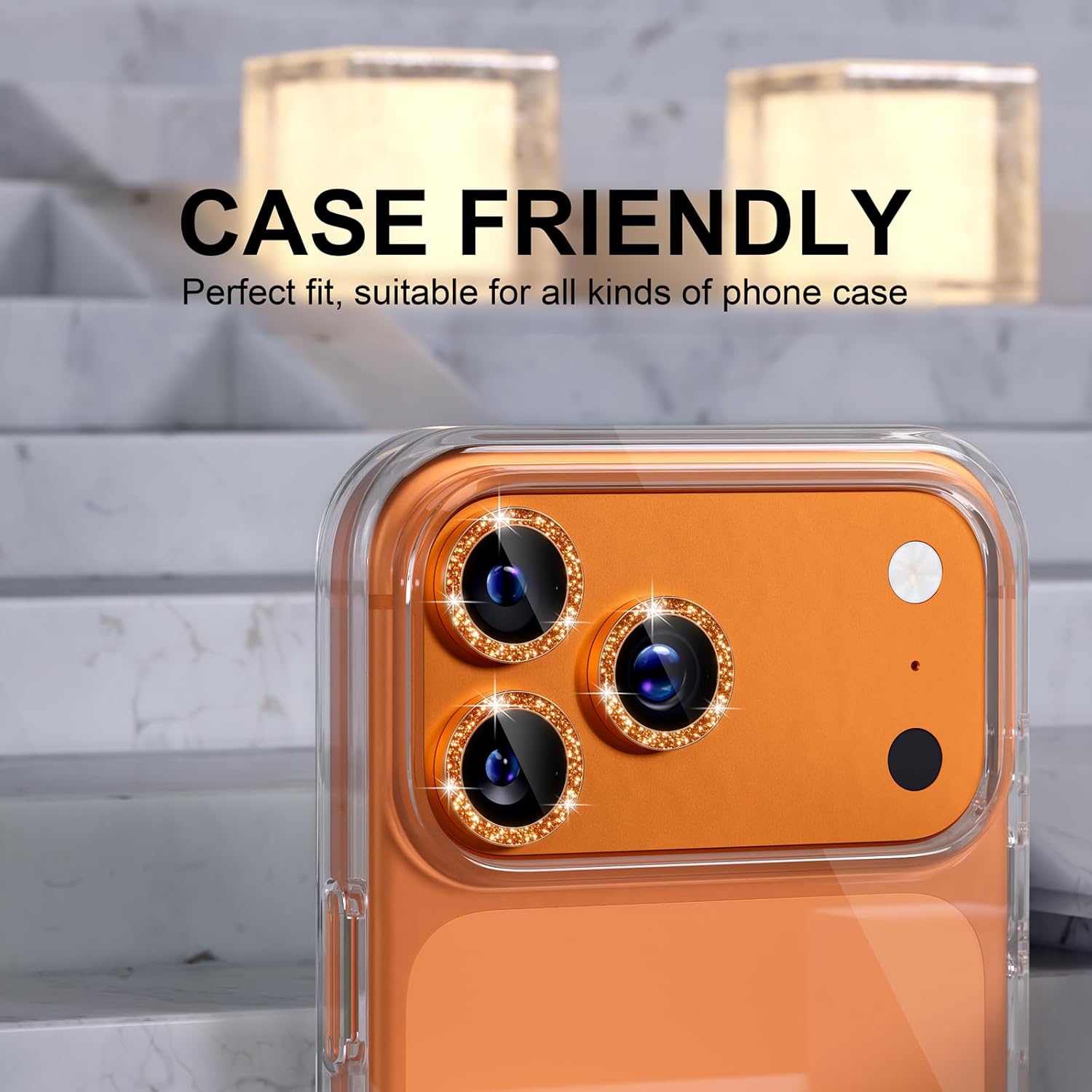 Glitter Orange Camera Lens Pro - Phone Cases Orange recension och pris
