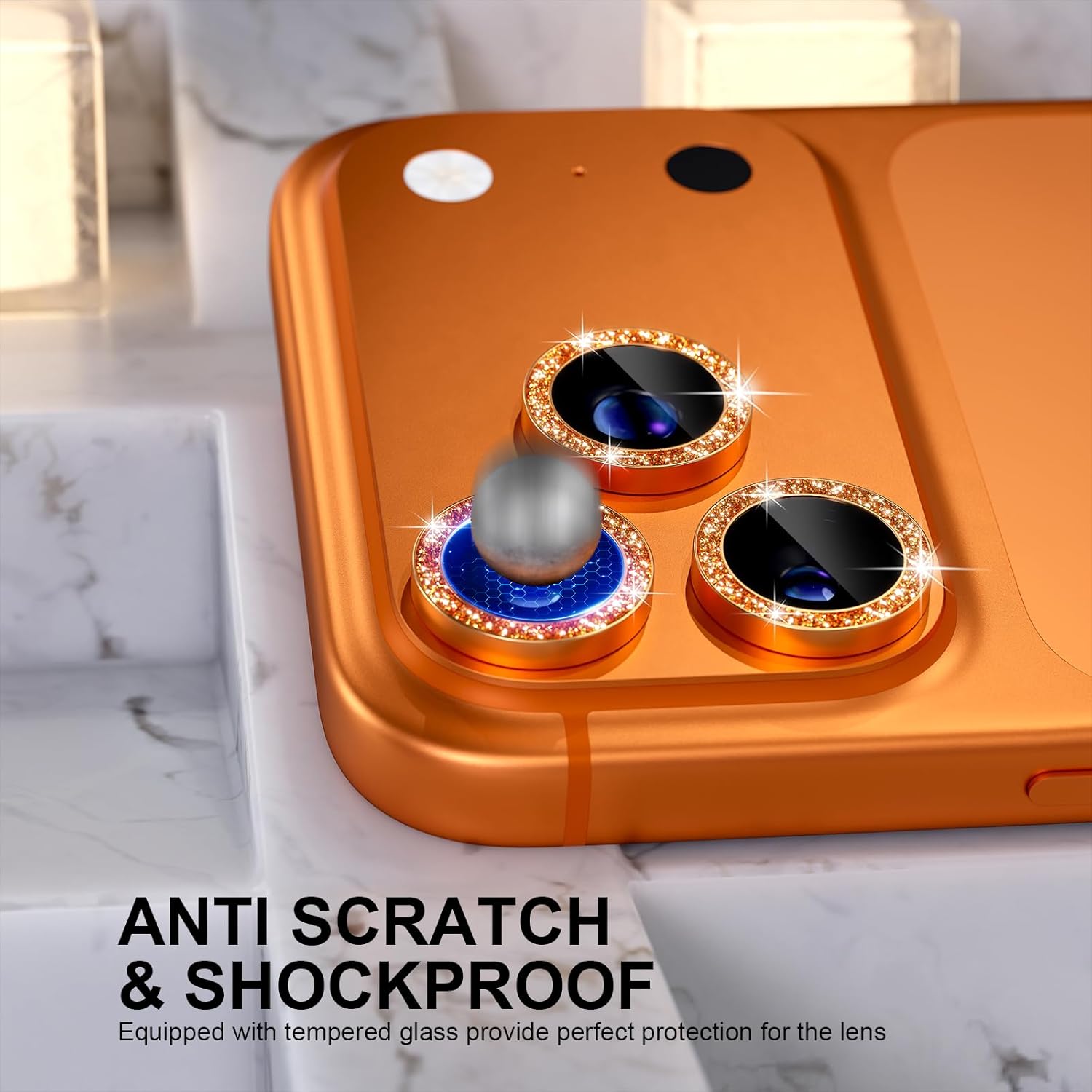 Glitter Orange Camera Lens Pro - Phone Cases Orange recension och pris