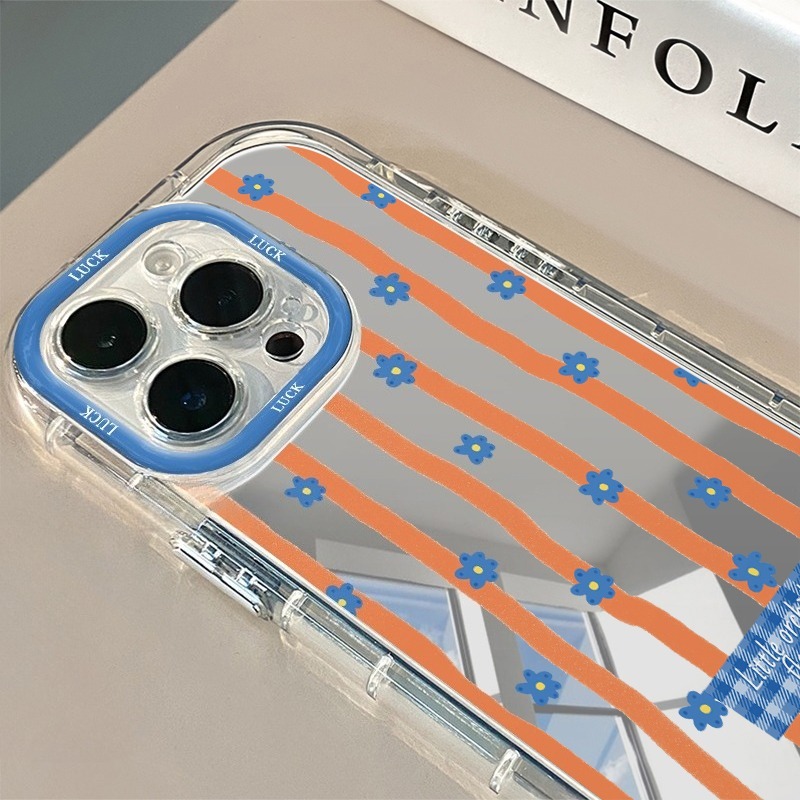 Blue Striped Flowers Pattern M - Phone Cases Blue recension och pris