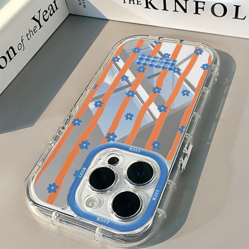 Blue Striped Flowers Pattern M - Phone Cases Blue recension och pris