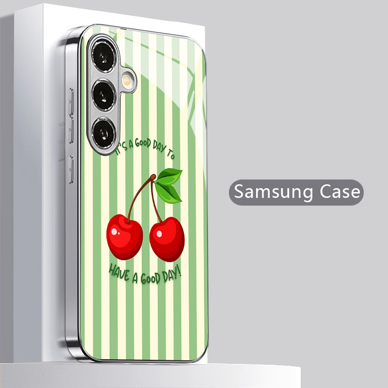 Cherry Stripe Pattern 2D Phone - Phone Cases Cherry recension och pris