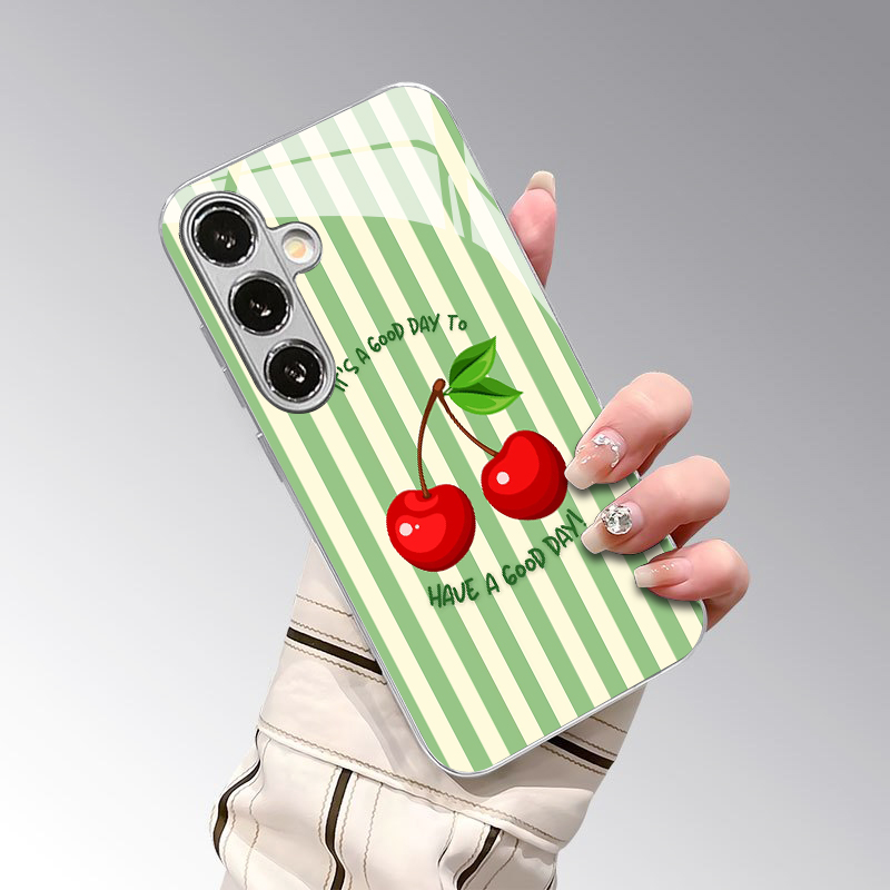 Cherry Stripe Pattern 2D Phone - Phone Cases Cherry recension och pris
