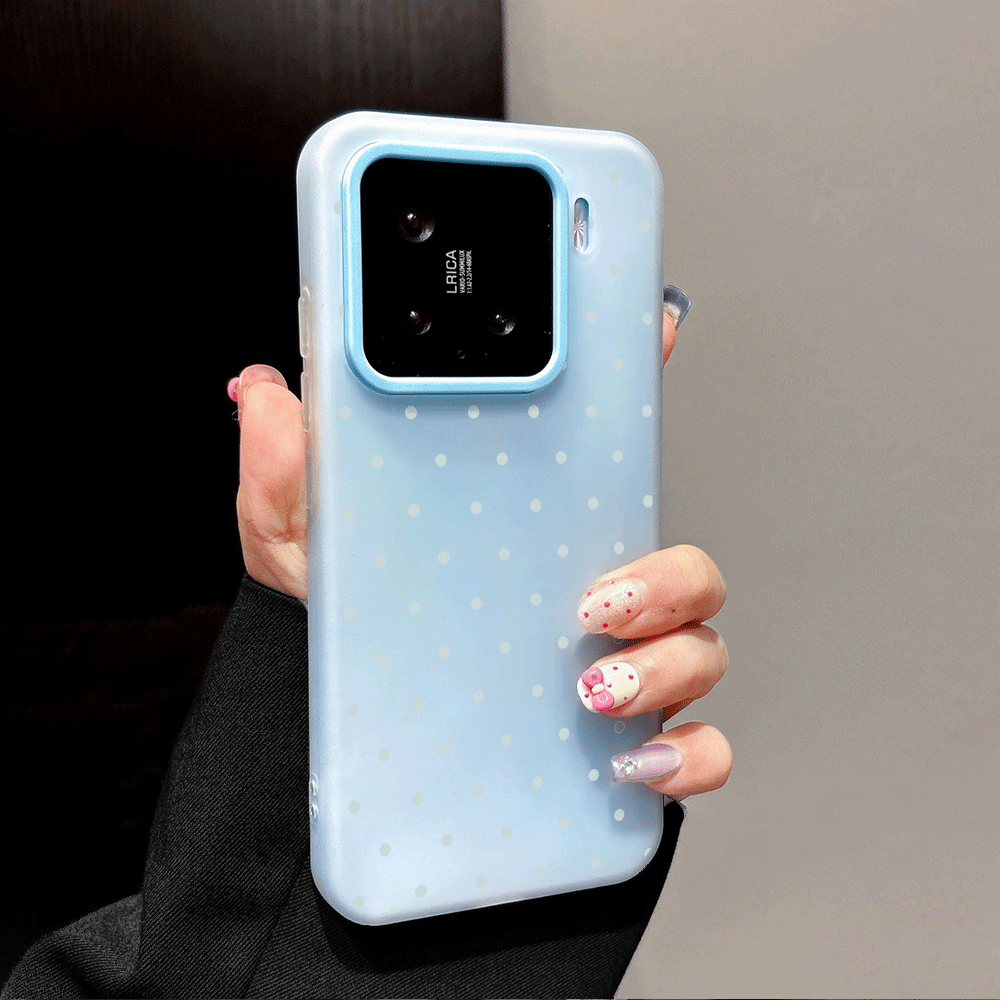 Adorable Light Blue Polka Dot  - Phone Cases Blue recension och pris