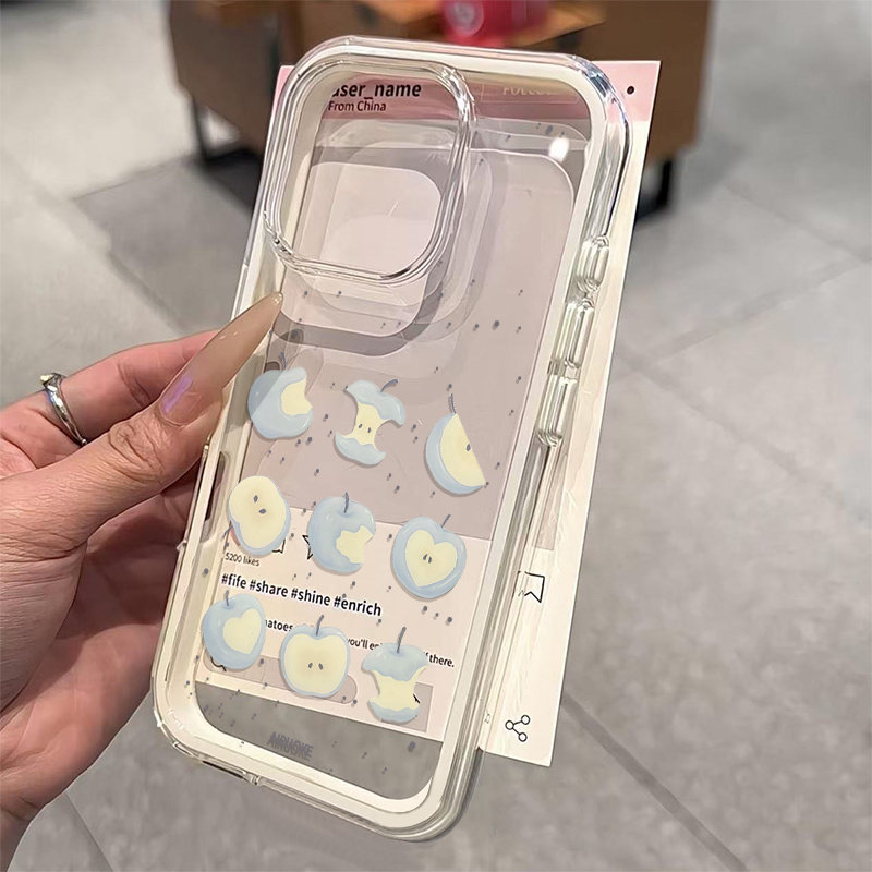 Cute Blue apple 2in1 Clear Pho - Phone Cases Blue recension och pris