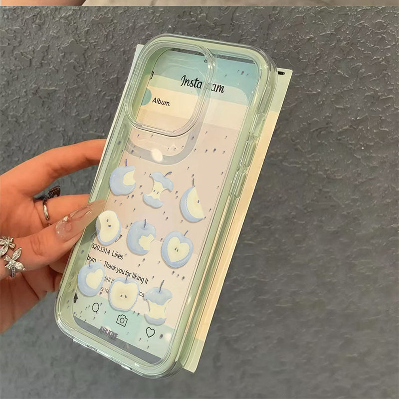 Cute Blue apple 2in1 Clear Pho - Phone Cases Blue recension och pris