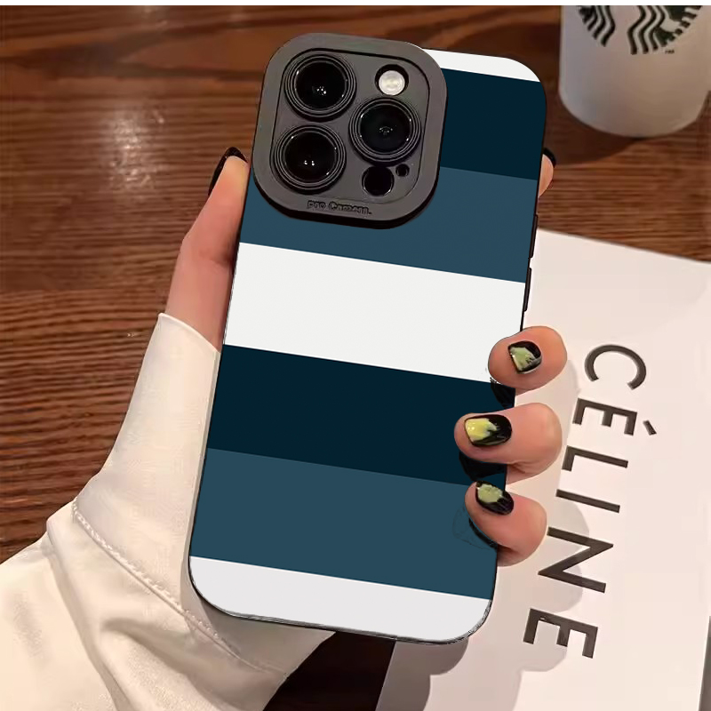 Blue White Striped Pattern Pho - Phone Cases Blue recension och pris