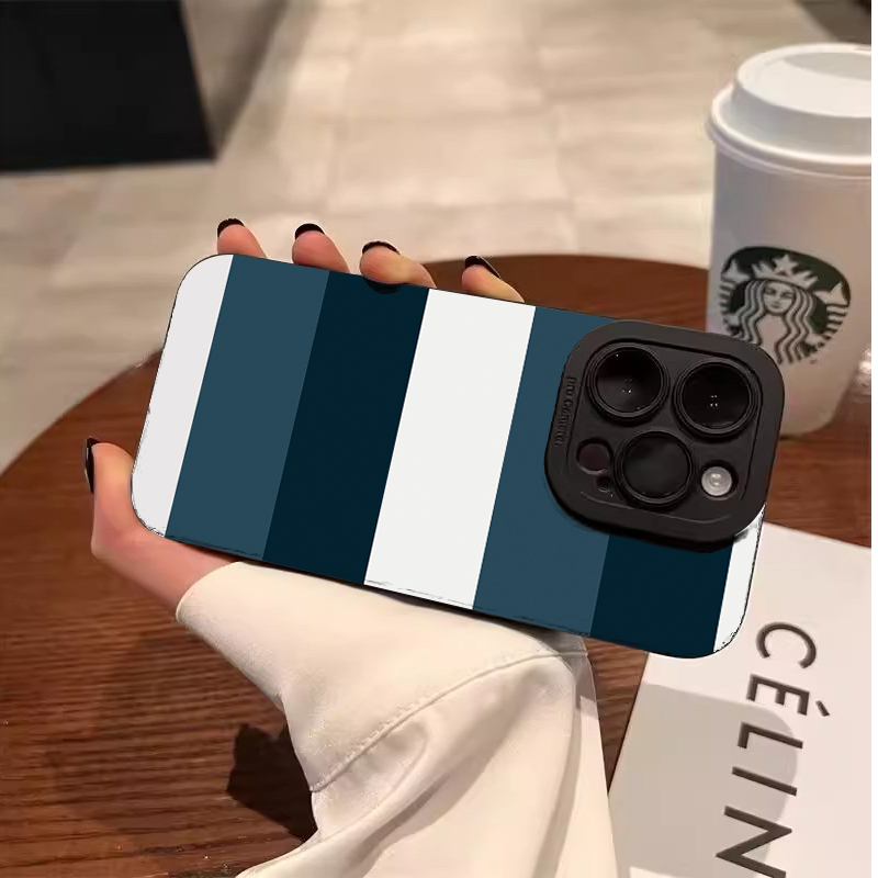 Blue White Striped Pattern Pho - Phone Cases Blue recension och pris