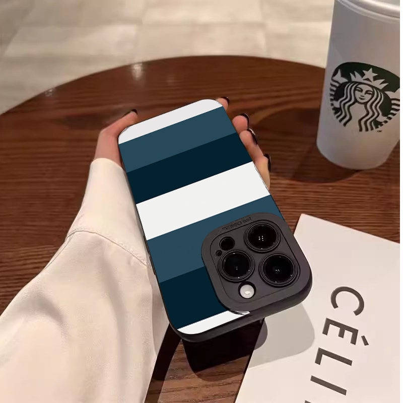 Blue White Striped Pattern Pho - Phone Cases Blue recension och pris
