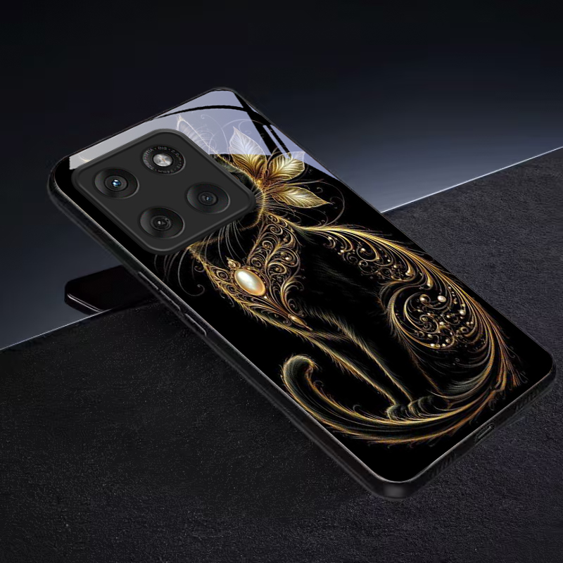 Mystic Golden Pearl Cat Black  - Phone Cases For Motorola recension och pris