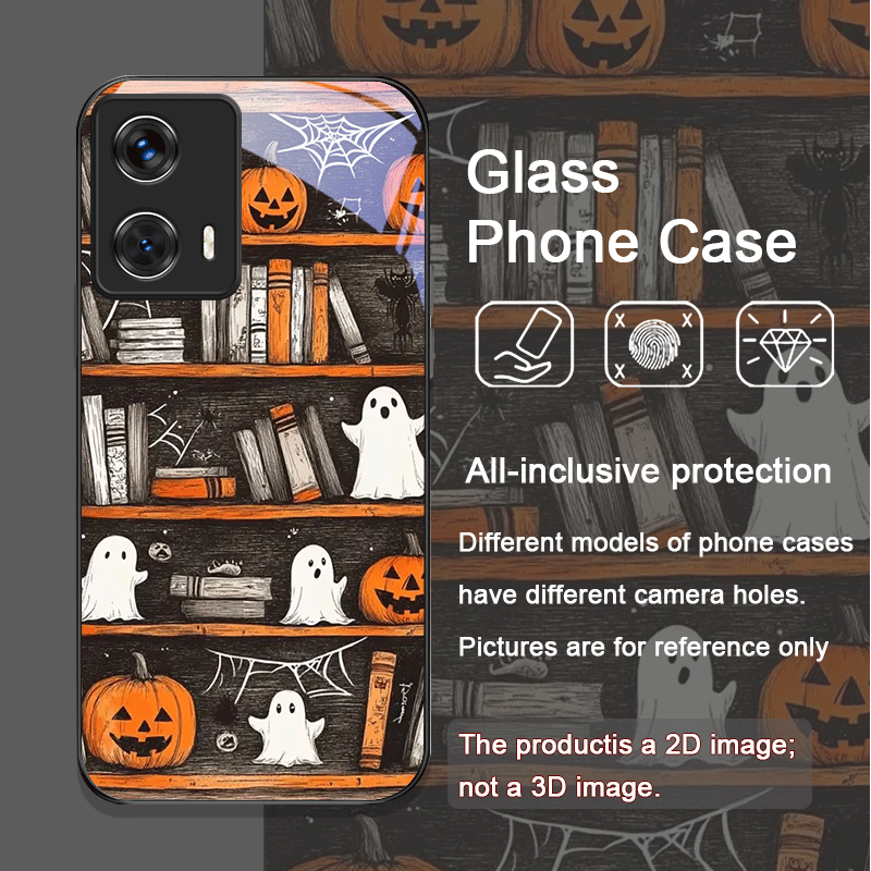 Halloween Pumpkin Ghost Booksh - Phone Cases For Motorola recension och pris