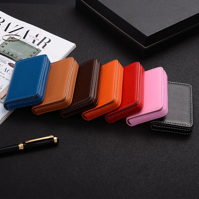 2026 PU Leather Business Card  - Card Holder Slim Case recension och pris