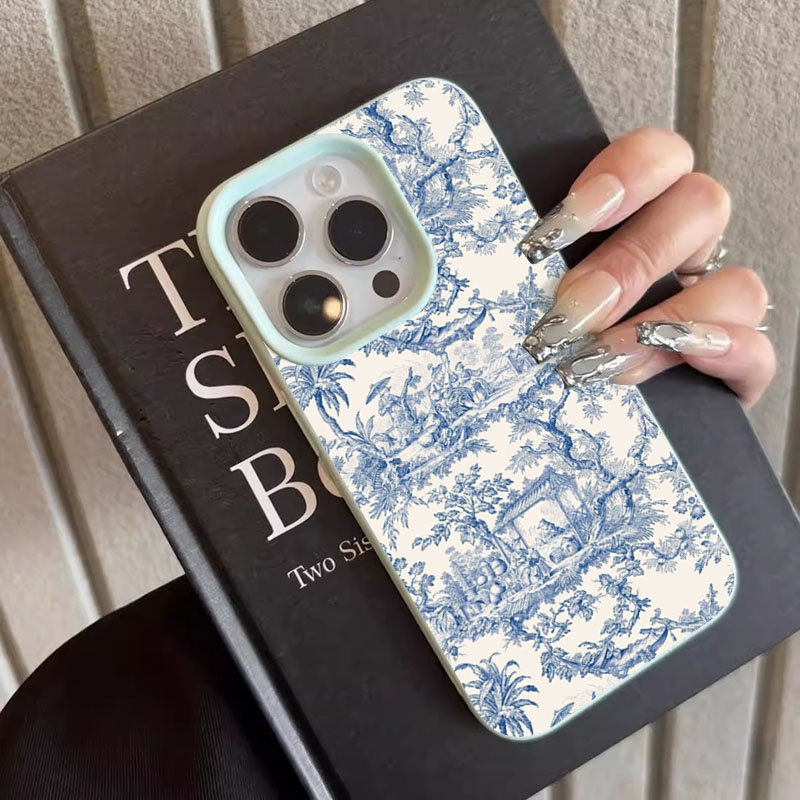 Fashion Blue White Porcelain P - Phone Cases Blue recension och pris