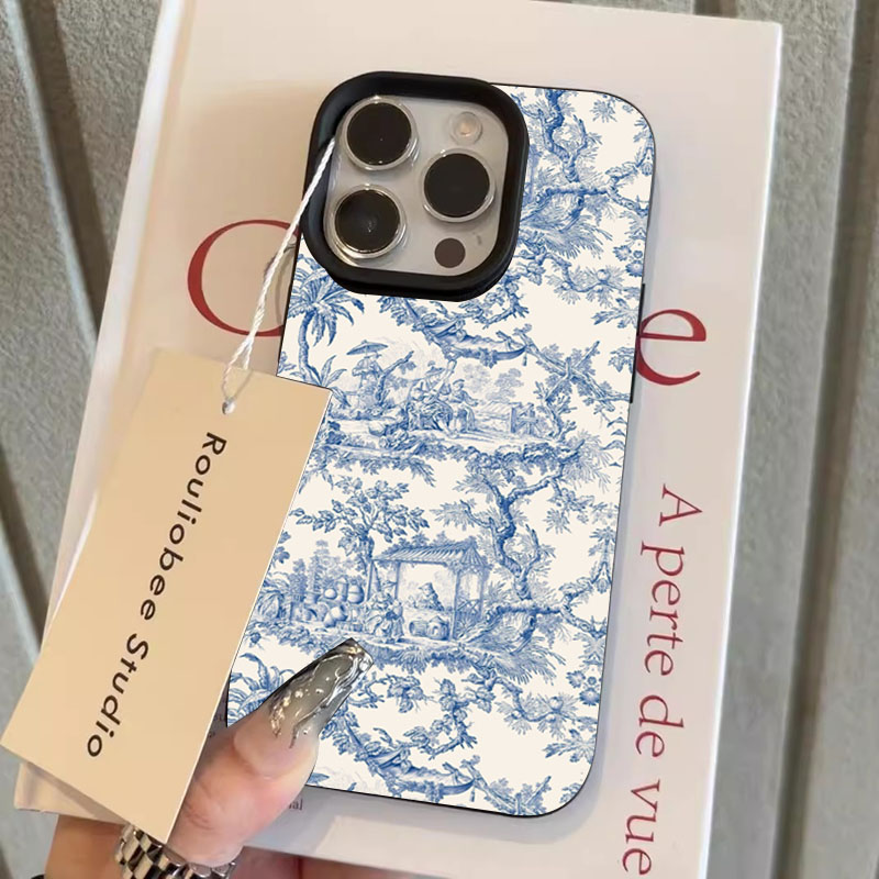 Fashion Blue White Porcelain P - Phone Cases Blue recension och pris