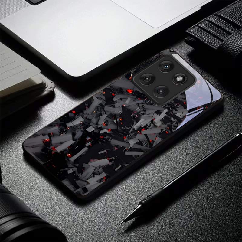 Dark Fragmented Embers Black G - Phone Cases For Motorola recension och pris