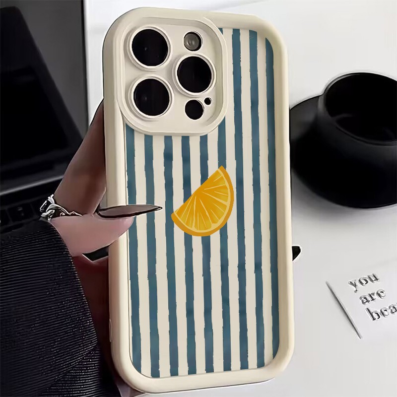 Striped Lemon Slice Pattern Ph - Phone Cases Xiaomi Redmi 12 recension och pris