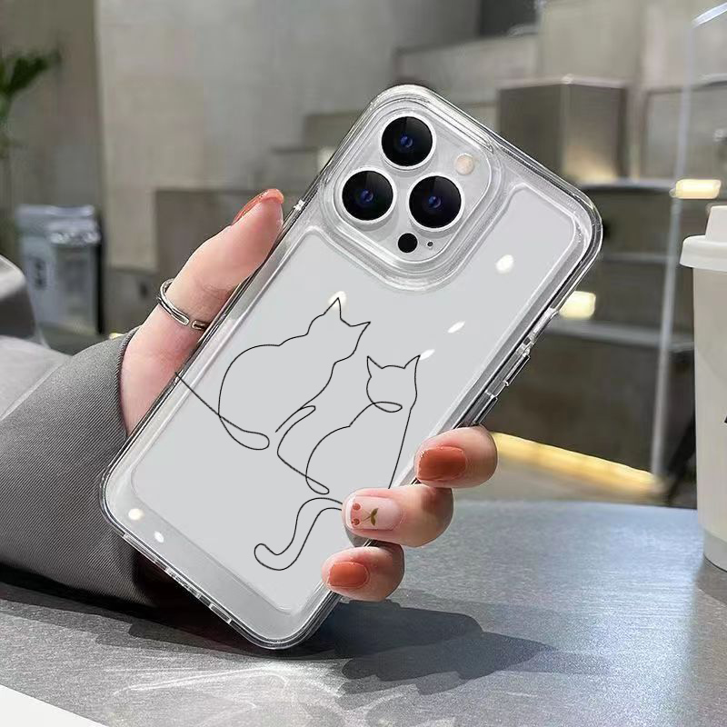 Cute Line Cat Anti-drop Phone  - Phone Cases Drop Proof recension och pris