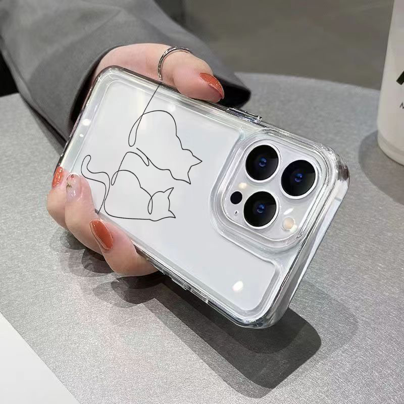 Cute Line Cat Anti-drop Phone  - Phone Cases Drop Proof recension och pris