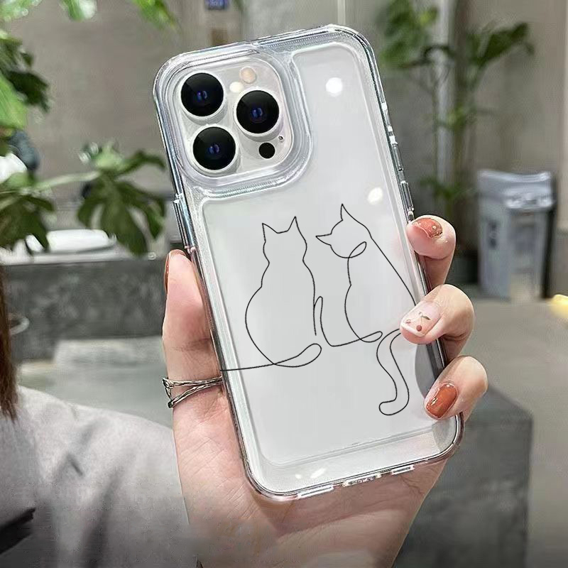 Cute Line Cat Anti-drop Phone  - Phone Cases Drop Proof recension och pris