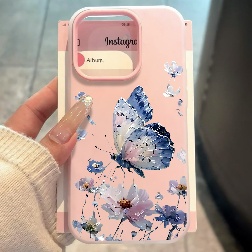 Watercolor Blue Purple Butterf - Phone Cases Blue recension och pris
