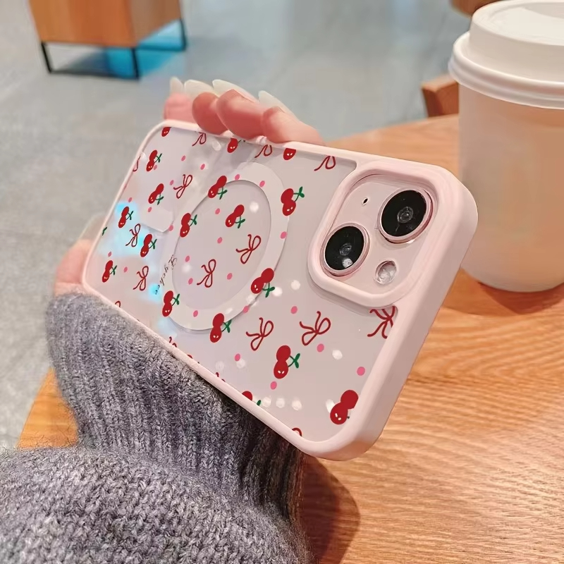 Red Cherry Printed Magnetic Ph - Phone Cases Cherry recension och pris