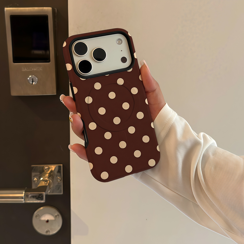 Brown Beige Polka Dot Phone Ca - Phone Cases Polka Dot recension och pris