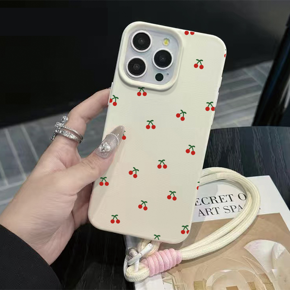 Little Cherry Strap Rope Phone - Phone Cases Cherry recension och pris