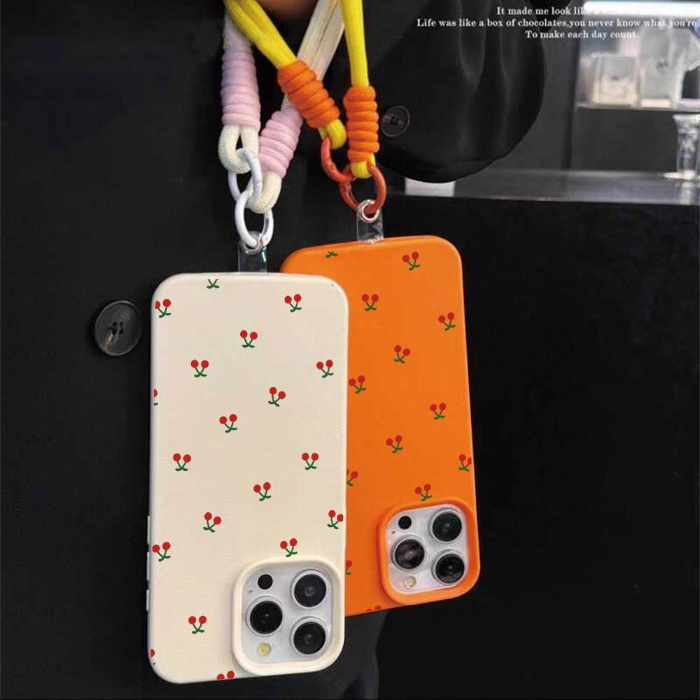 Little Cherry Strap Rope Phone - Phone Cases Cherry recension och pris