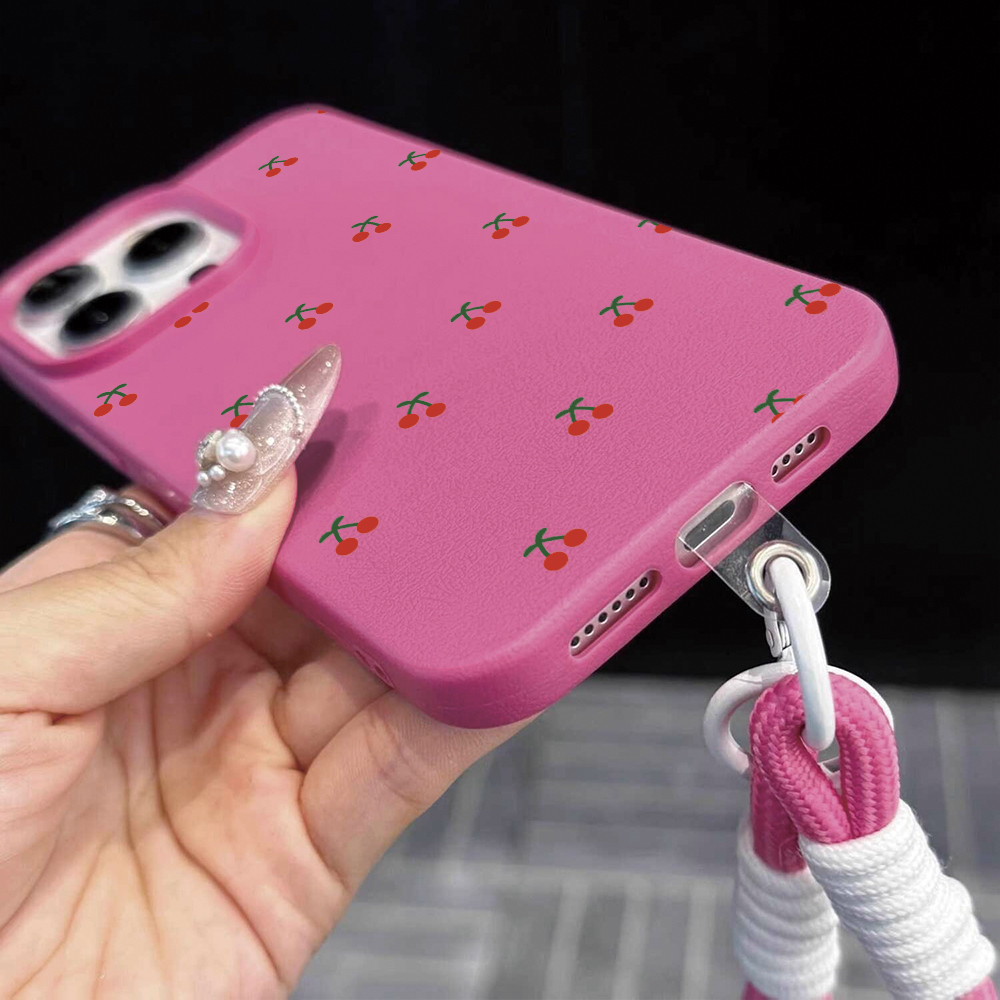 Little Cherry Strap Rope Phone - Phone Cases Cherry recension och pris