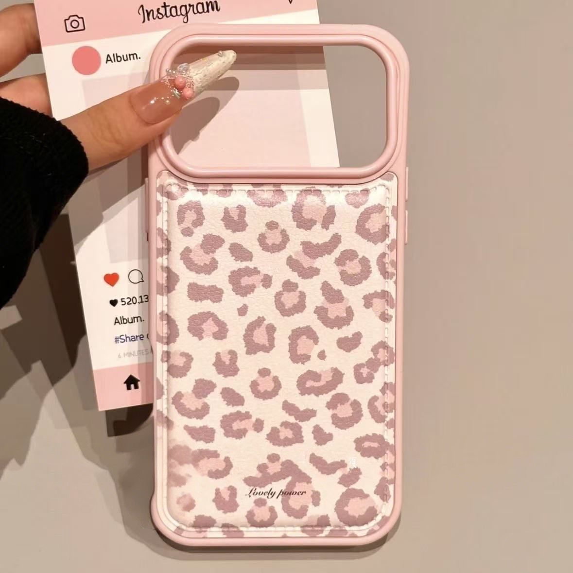 Simple Korean Pink Retro Leopa - Phone Cases Drop Proof recension och pris