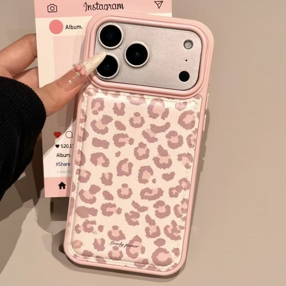 Simple Korean Pink Retro Leopa - Phone Cases Drop Proof recension och pris