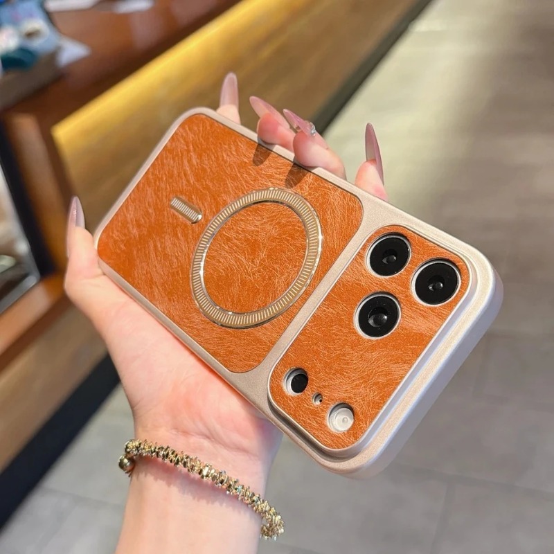 Luxurious New Orange Retro Fea - Phone Cases Orange recension och pris
