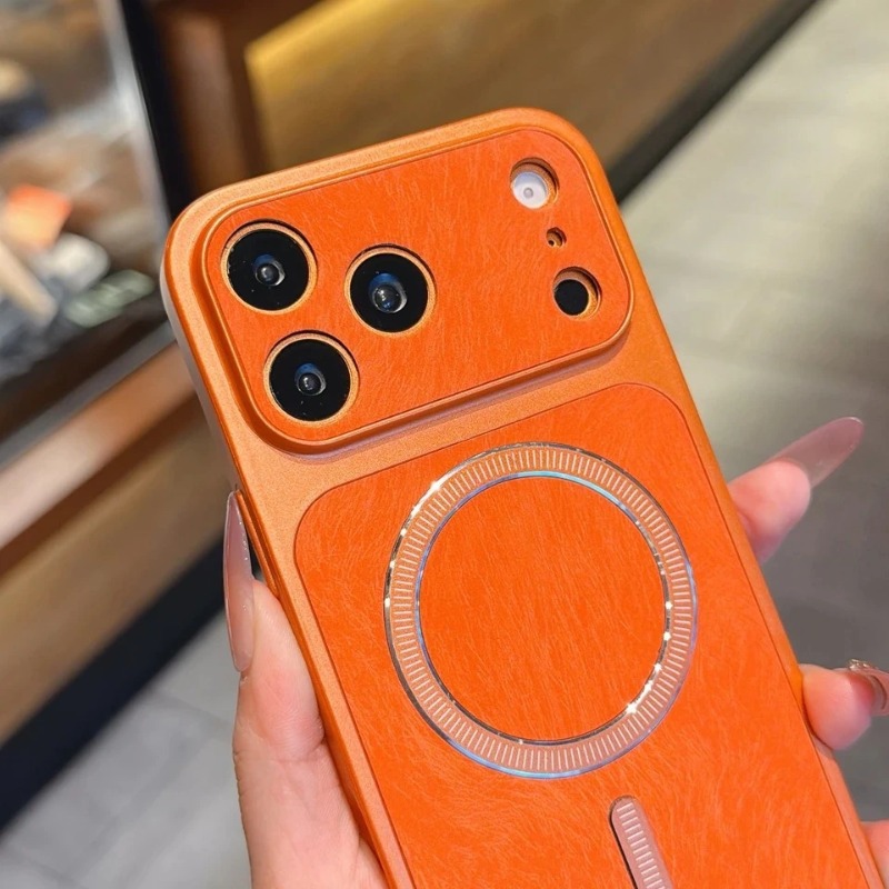 Luxurious New Orange Retro Fea - Phone Cases Orange recension och pris
