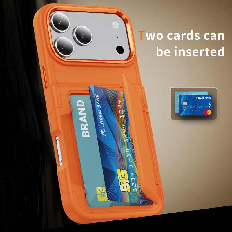 New Solid Color Frosted PC Wal - Card Holder Slim Case recension och pris
