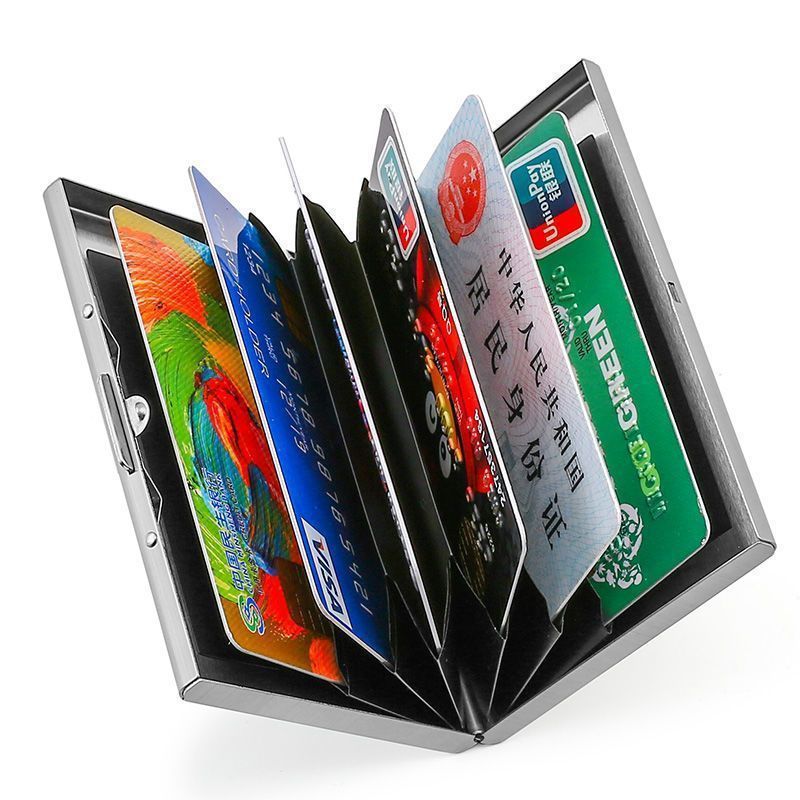 OUIO ​RFID Blocking Stainless  - Card Holder Slim Case recension och pris