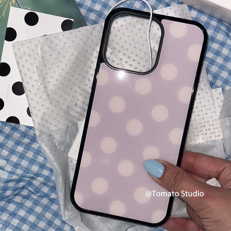 Korean Ins Fashion Purple Polk - Phone Cases Polka Dot recension och pris