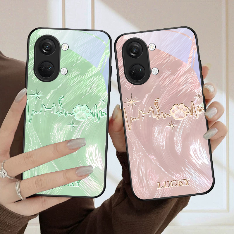 Lucky heartbeat paw print For  - Phone Cases Oneplus recension och pris