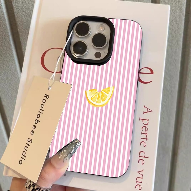 Orange Pink and White Stripes  - Phone Cases Orange recension och pris