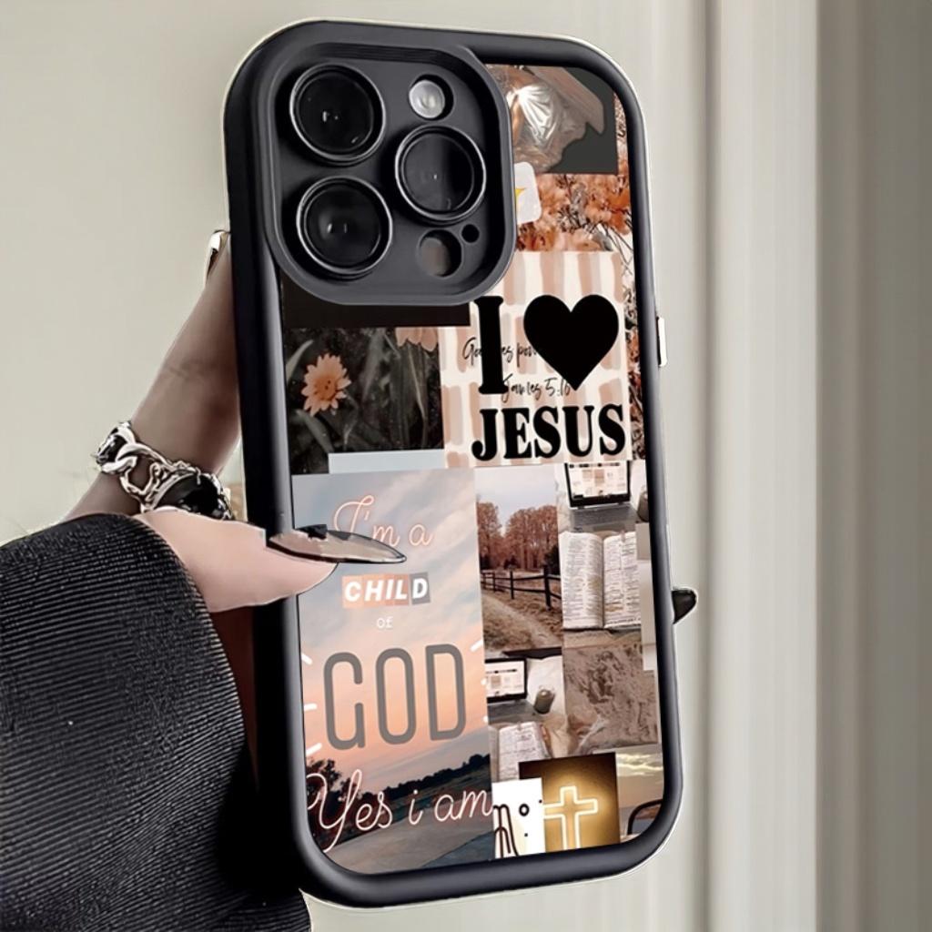 Jesus Collage Pattern Thick Sh - Phone Cases Arc recension och pris