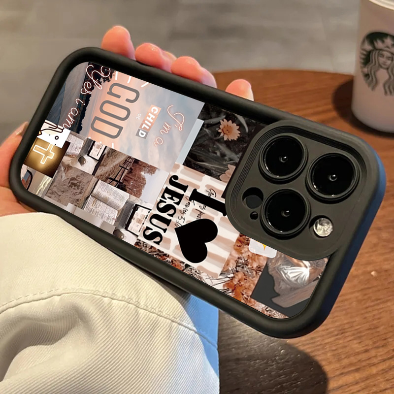 Jesus Collage Pattern Thick Sh - Phone Cases Arc recension och pris