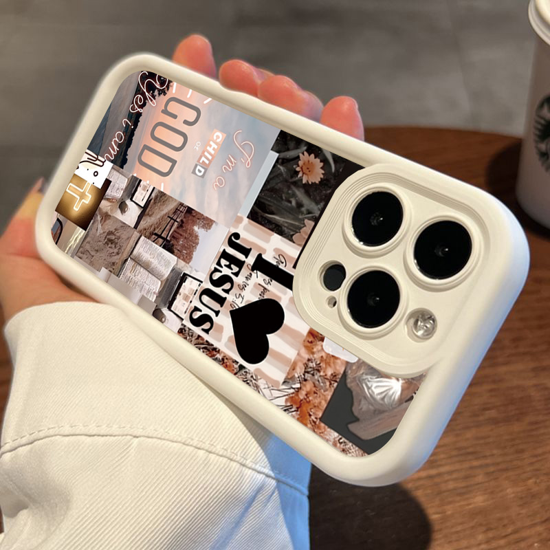Jesus Collage Pattern Thick Sh - Phone Cases Arc recension och pris