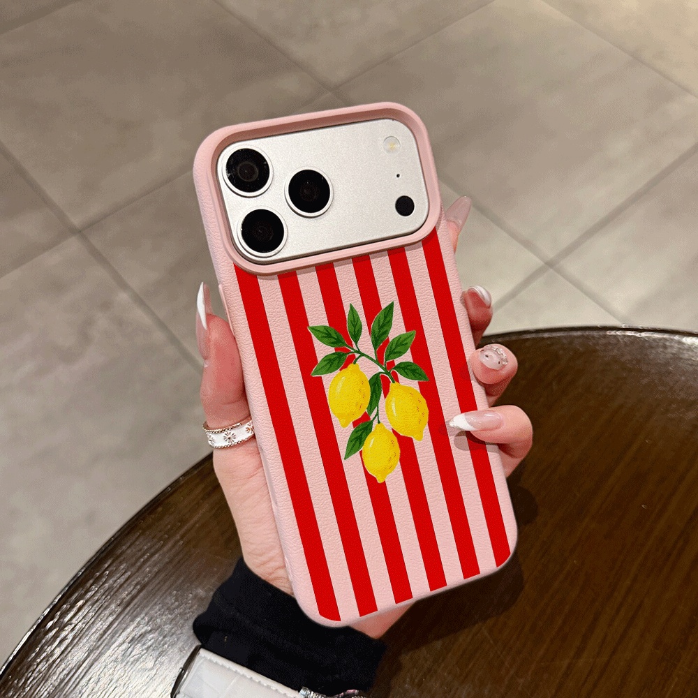 Orange Striped Lemon Phone Cas - Phone Cases Orange recension och pris