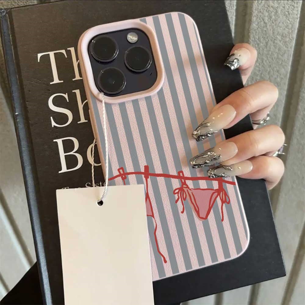 Blue White Striped Bikini Phon - Phone Cases Blue recension och pris